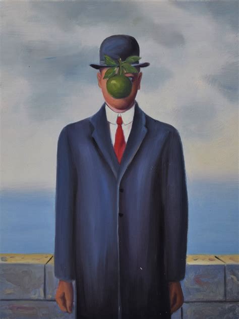 RENE' MAGRITTE the Son of Man Oil Painting Reproduction Hand Made - Etsy