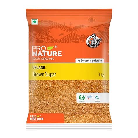 Pro Nature 100% Organic Brown Sugar - 1kg | Unrefined brown sugar ...