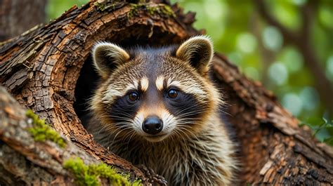 Raccoons live in trees in nature. 49112442 Stock Photo at Vecteezy