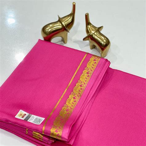 Pure Mysore Silk Saree | 120 Grams | Elephant Border |Raj Silk Villa