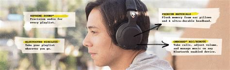 Skullcandy Hesh 2.0 Over-Ear Bluetooth Wireless Headphones with Volume ...
