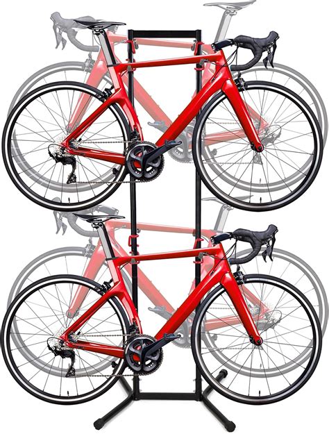 Amazon.com: BISupply Stand Up Bike Rack Garage Floor Stand - 4 Bicycle ...