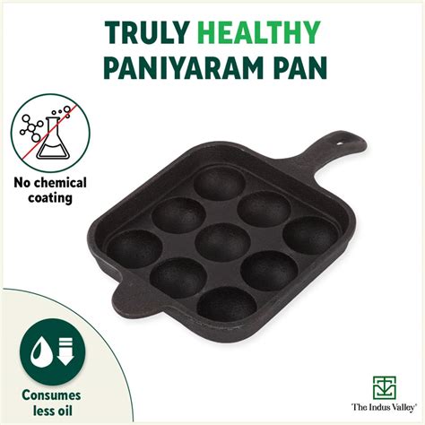 Buy Best Cast Iron Kuzhi Paniyaram Pan 9 Pit Online in India – The ...