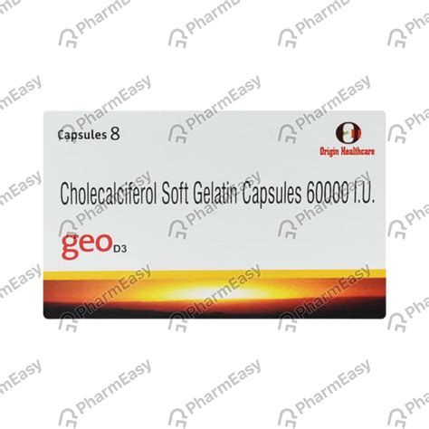 Geo D3 60000 IU Capsule (8): Uses, Side Effects, Price & Dosage | PharmEasy