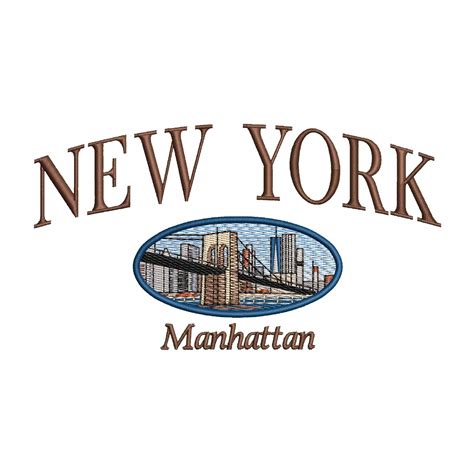 New York City Embroidery Design, Embroidery Files, NYC, Embroidery ...