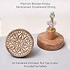 Indian-Shelf 6 Pieces Wooden Cabinet Knobs – Polished Round Boho Floral ...
