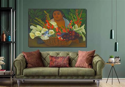 Diego Rivera the Flower Carrier Art Print Diego Rivera Canvas - Etsy
