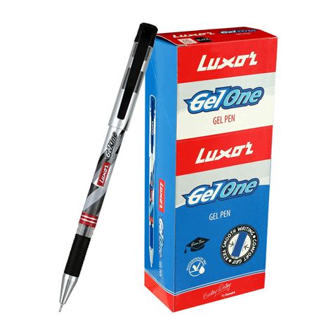 Luxor Gelone High-Quality Gel Pen in Rich Black, Pack of 20, Ideal for ...