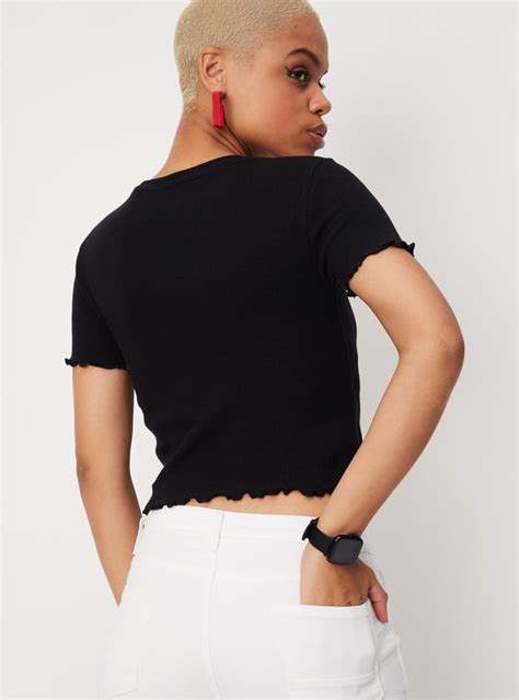 Buy Women Waffle Knit Crop Top Online at just Rs. 399.0 - 1000012136350 ...