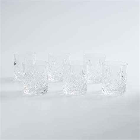 Buy SOLITAIRE Cylinder Crystal Whiskey Glasses - Set of 6 from ...