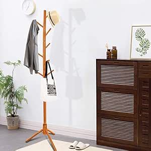Naayaab Craft Free Standing Bamboo Coat Stand with 7 Hooks | Tree Coat ...