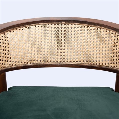 Buy Arm Chairs | Cane Velvet Chair | Shop at The Purple Turtles — The ...