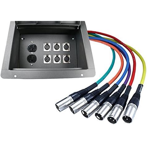 Advance MCS Electronics 6 XLR Stage Recessed Floor Box with 110v ...