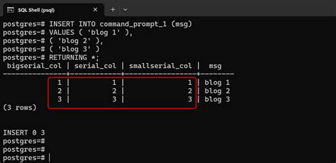 PostgreSQL Serial 的图像结果