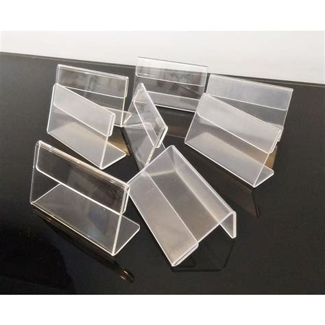 Buy Set of 30PCS L Shape Clear Acrylic Price Card Tag Label Stand, Mini ...