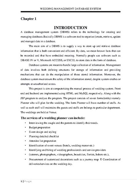 Project Report ON DBMS Project - Chapter 1 INTRODUCTION A database ...