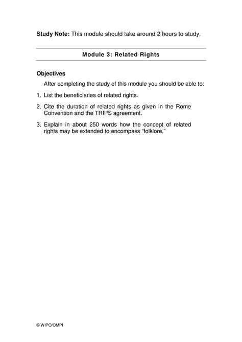 Ip law pdf 3 - Law notes - Study Note: This module should take around 2 ...