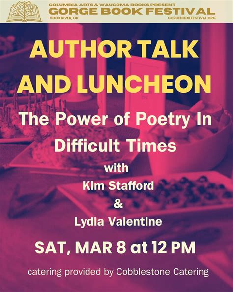 Lunch Talk: Power of Poetry in Difficult Times with Kim Stafford ...