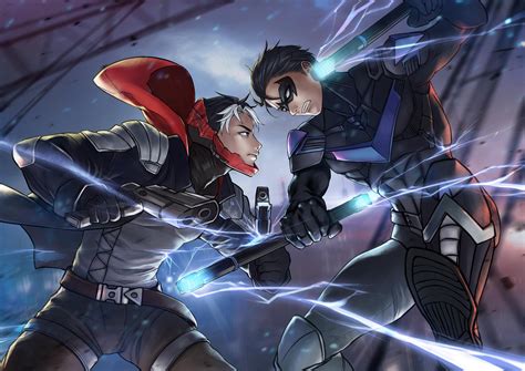 Red Hood VS Nightwing Wallpaper,HD Superheroes Wallpapers,4k Wallpapers ...