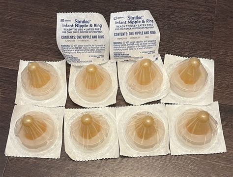 Buy 10 SIMILAC SLOW FLOW BABY DISPOSABLE TEIST ON NIPPLE & RING LATEX ...