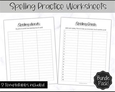 Free Spelling Worksheets for All Grades | Home Spelling Words ...