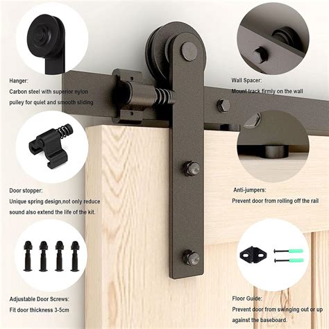 CCJH Sliding Barn Door Hardware Kit 4FT Track for India | Ubuy