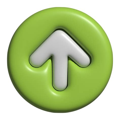 3d arrow up icon 19953622 PNG