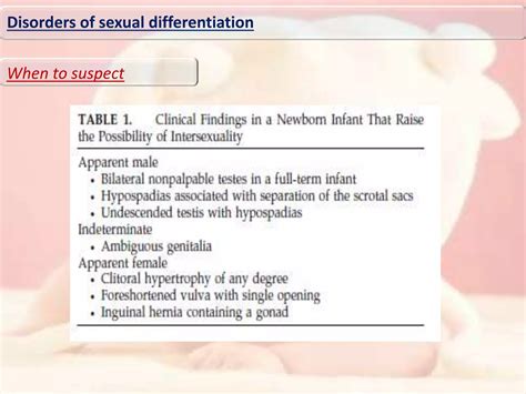 Disorders of sexual differentiation | PPTX