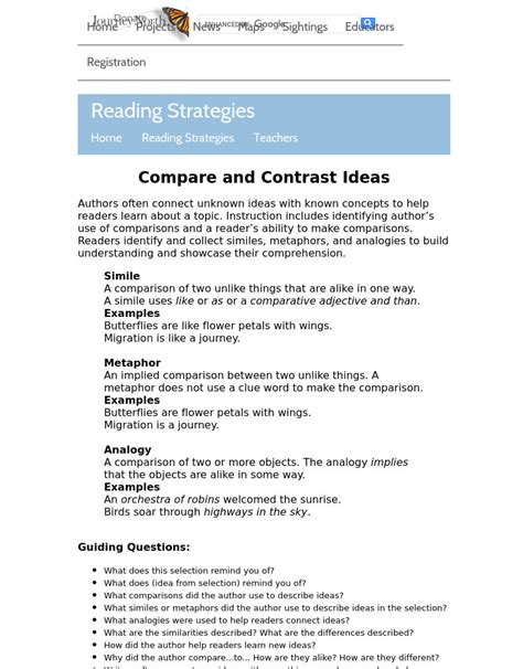 Reading Strategy Compare Contrast 的图像结果