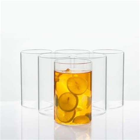 Buy Borosil Vision Glass 350 ml Set of 6 pcs Transparent Drinking Glass ...