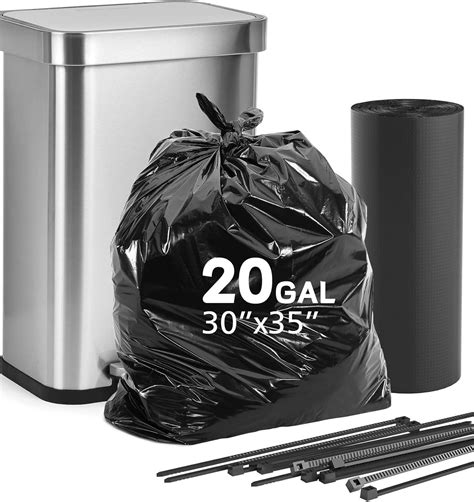Amazon.com: 20 Gallon Trash Bags, AYOTEE 30"x 35" Large Black Trash ...