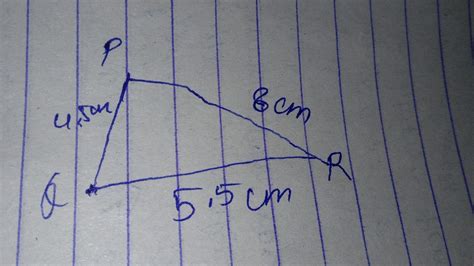 Draw an equilateral triangle inscribed in triangle PQR where mPQ= 4.5cm ...
