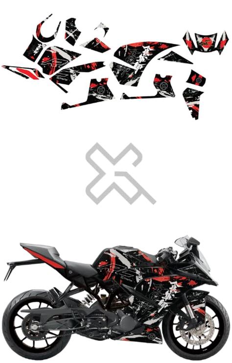 Grayfixx Red Moon Edition Full Body Sticker for KTM RC 125/200/390 ...