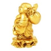 Buy Yungwalm Laughing Buddha Statue Golden Laughing Buddha ...