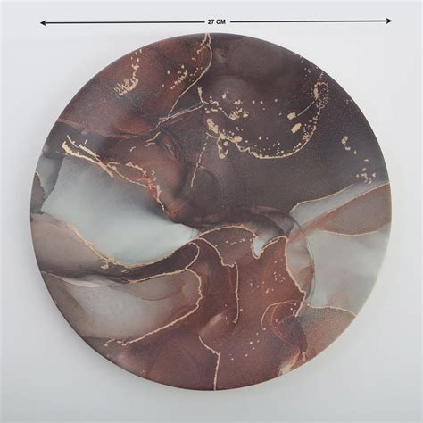 Buy Breccia Melamine Printed Dinner Plate - 27cm from Home Centre at ...