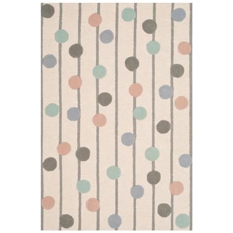 SAFAVIEH Kids Ivory/Multi 4 ft. x 6 ft. Striped Polka Dot Area Rug ...