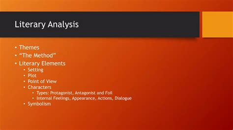 Introduction to literary analysis | PPTX