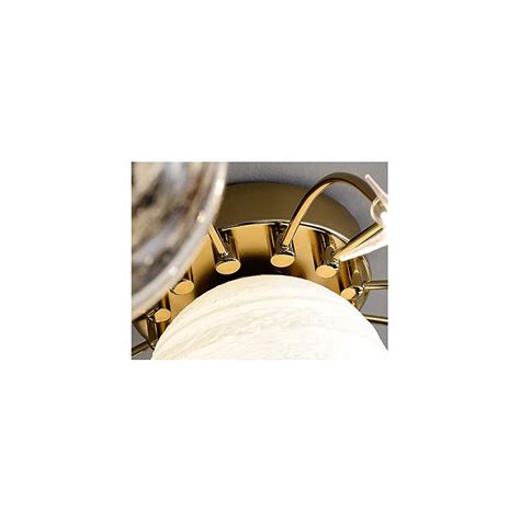 Buy LITFAD Planet Frosted Glass Semi Flush Ceiling Light Nordic LED ...