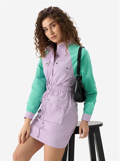 Buy Solids: Lavender Women Shirt Dresses online at The Souled Store.