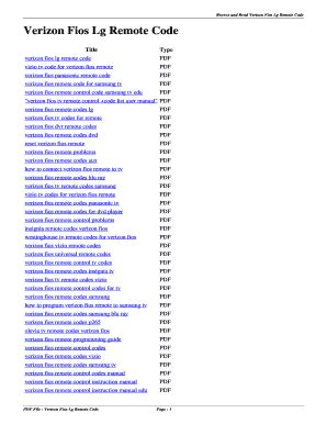 Image result for Verizon Fios Remote Codes