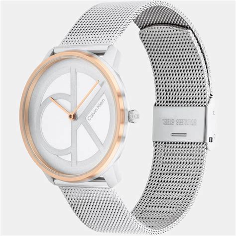 Calvin Klein Ck Iconic Unisex Quartz Silver Dial Analog Stainless Steel ...