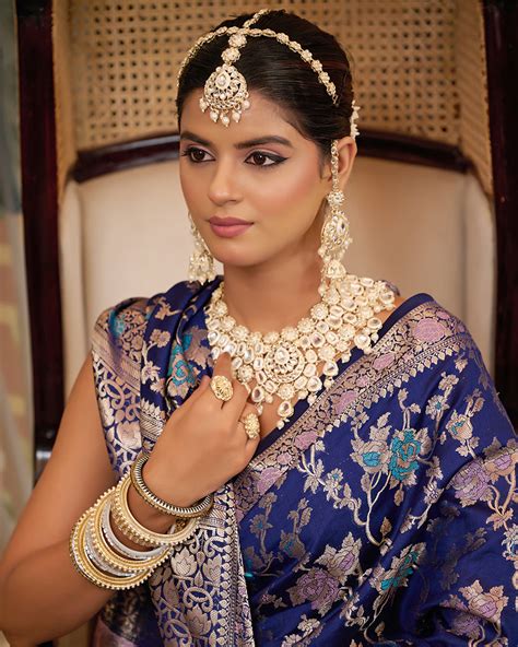 Navy Pure Banarasi Saree with Opulent Meenakari Zari Highlights – katansi