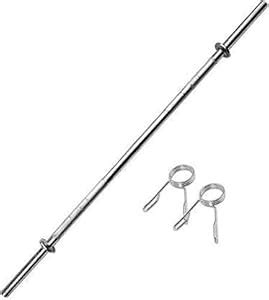 Buy BABA SPORTS Iron Silver Straight Chrome Weight Lifting Rod (19 mm ...