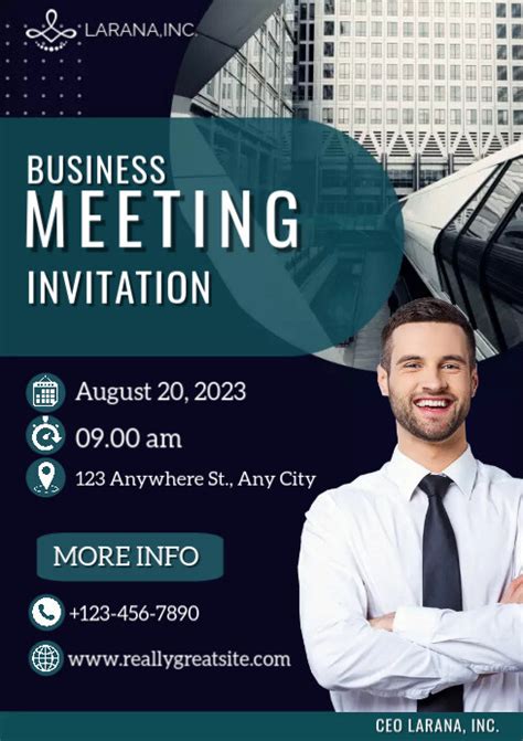 Business Meeting Invitation Poster 的图像结果