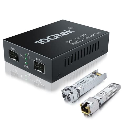 ipolex 10G SFP+ to SFP+ Fiber Media Converter, 10G OEO Converter, with ...