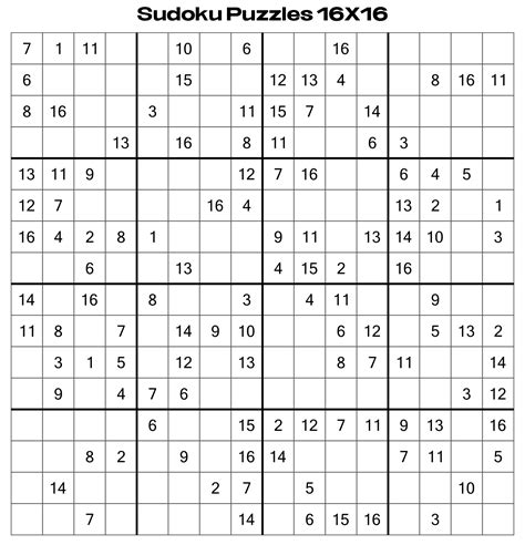 16 Sudoku - 10 Free PDF Printables | Printablee