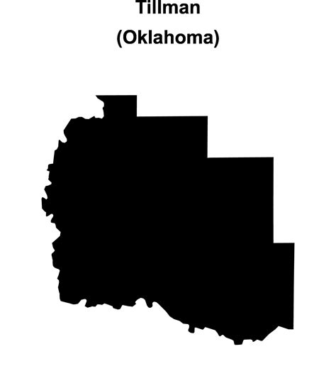 Tillman County, Oklahoma blank outline map 46855041 Vector Art at Vecteezy