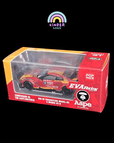 Mini GT X Pop Race 128 EVA RT Production Model-02 X Works GT-R Aape ...