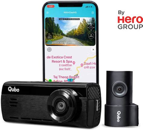 Qubo HCA04 Smart Dashcam Pro 4K DualCam with Wi-Fi GPS Front 4K Rear ...