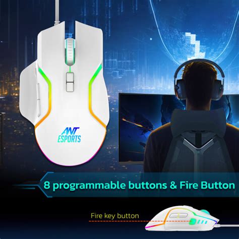 Buy Ant Esports GM320 RGB Gaming Mouse, White